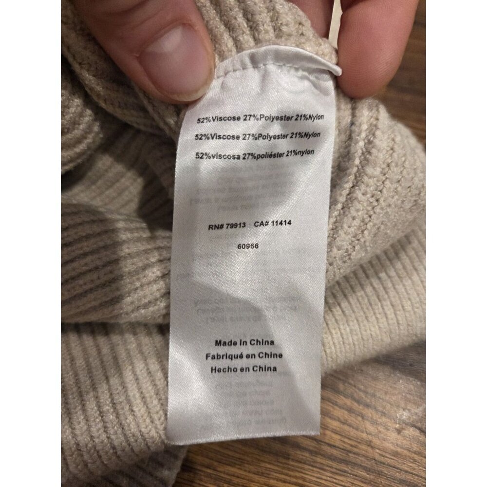 Pea in the Pod Maternity Ribbed Knit Dolman Sweater Beige Size M - Picture 6 of 10